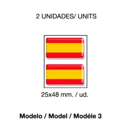 Pegatinas con volumen de la bandera de España