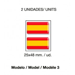 Pegatinas con volumen de la bandera de España