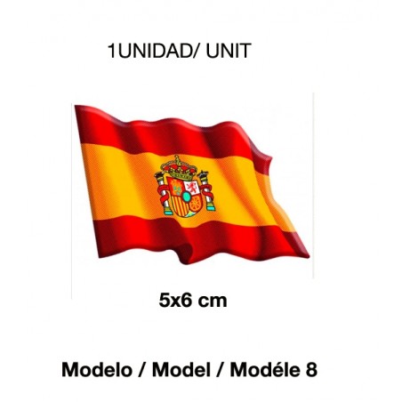 Pegatinas con volumen de la bandera de España