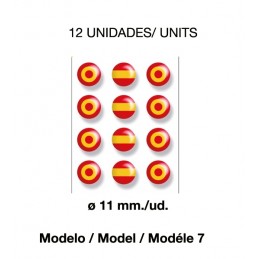 Pegatinas con volumen de la bandera de España