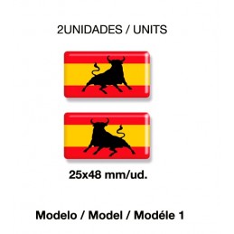 Pegatinas con volumen de la bandera de España