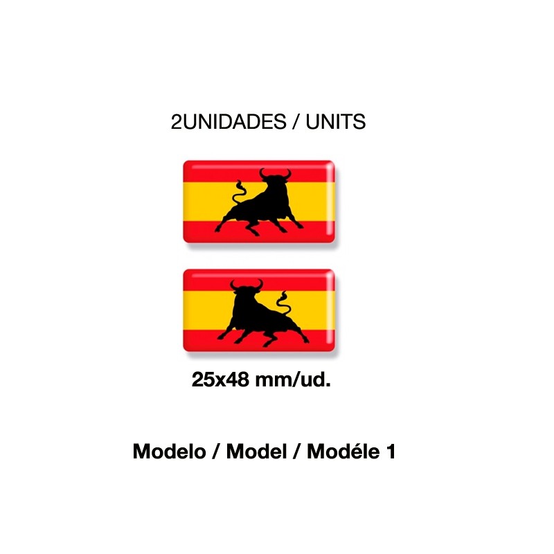 Pegatinas con volumen de la bandera de España Pegatinas con volumen de la bandera de España