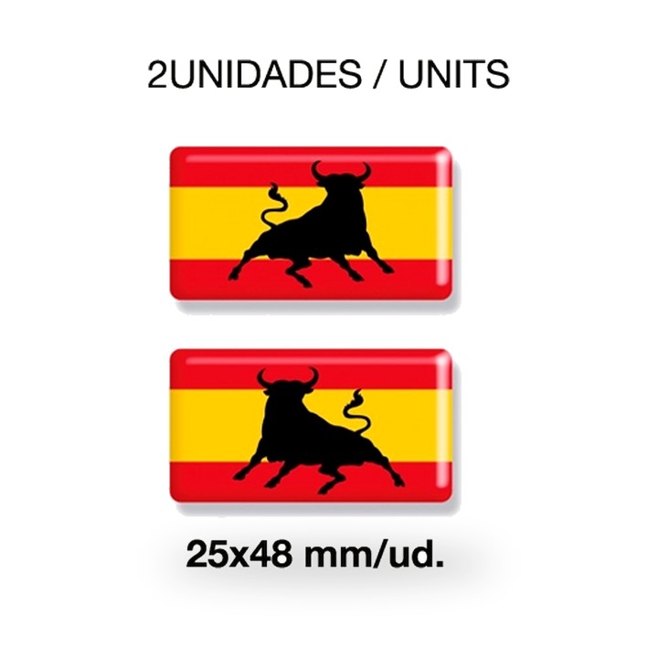 3D-Aufkleber mit spanischer Flagge – Ansicht 2