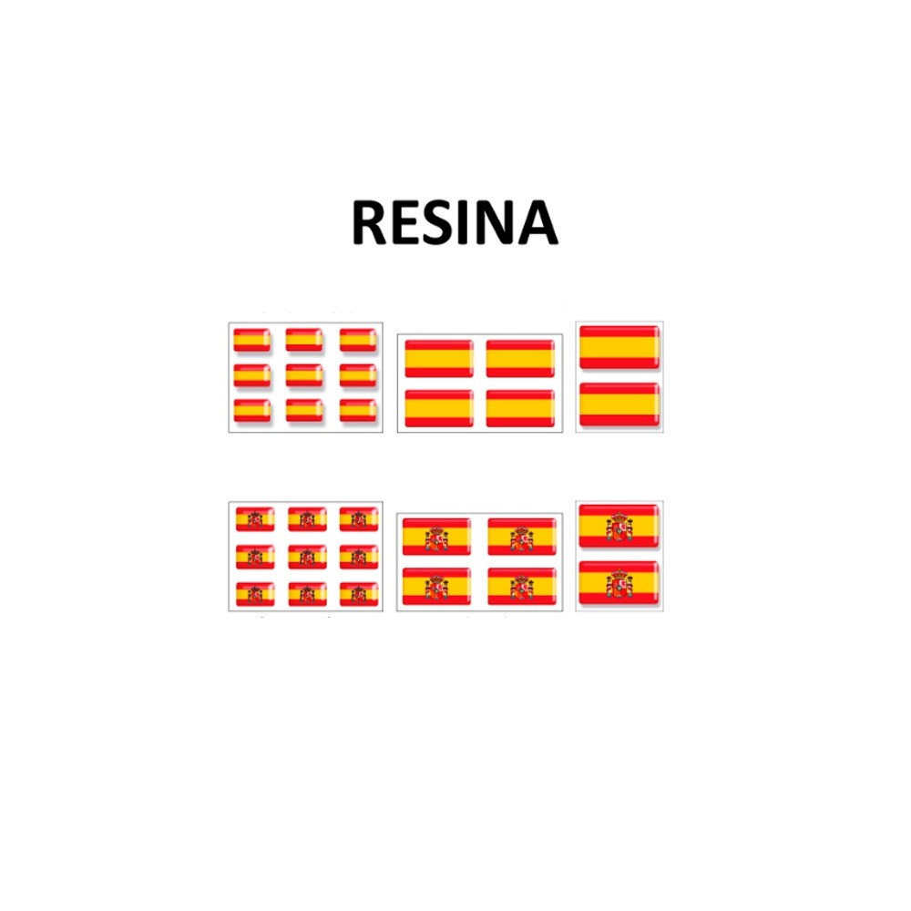 Pegatinas con volumen de la bandera de España
