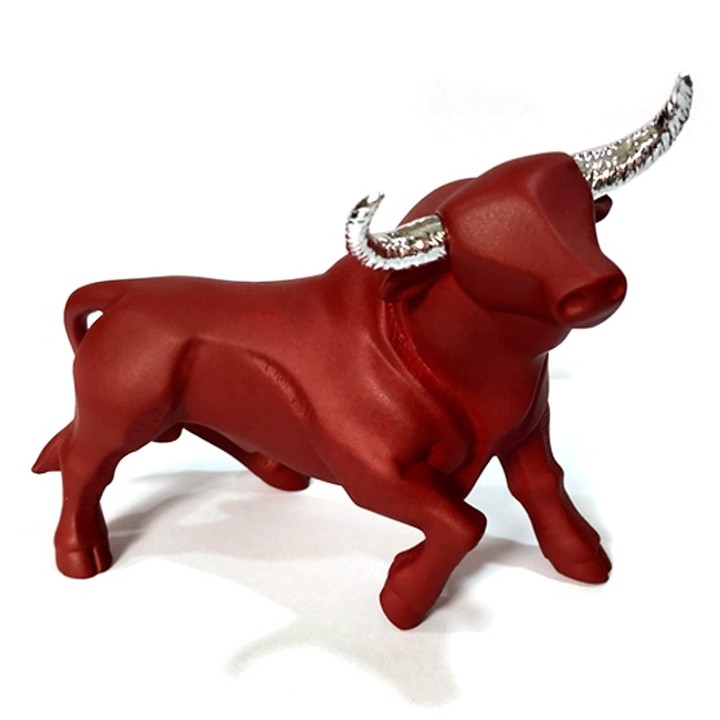 Figura de touro Memorys da Nadal com chifres de prata – vista 2