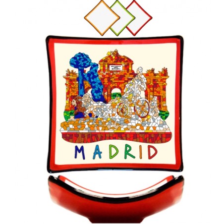 Assiette "Monuments de Madrid" Trencadis