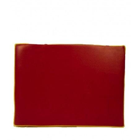 Almohadilla taurina modelo muleta colores rojo y amarillo