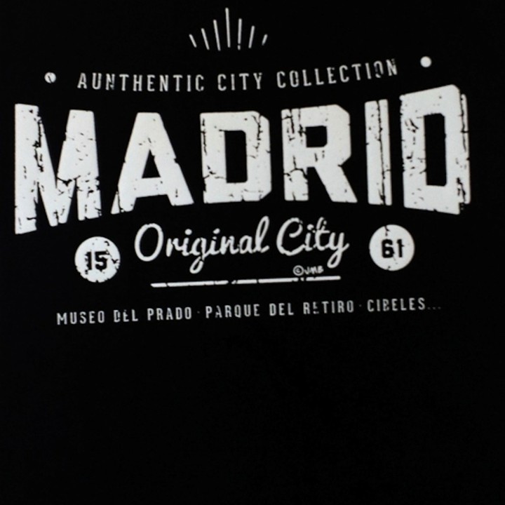 T-shirt preta Madrid Original City para adulto – vista 2