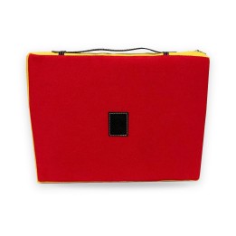 Almohadilla taurina Muleta en rojo y amarillo