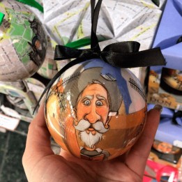 Bola de Natal de Dom Quixote em plástico inquebrável