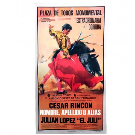 Cartel de toros personalizable con un nombre 