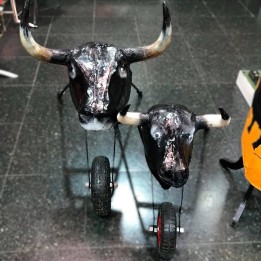 Child bullfighting training bogie