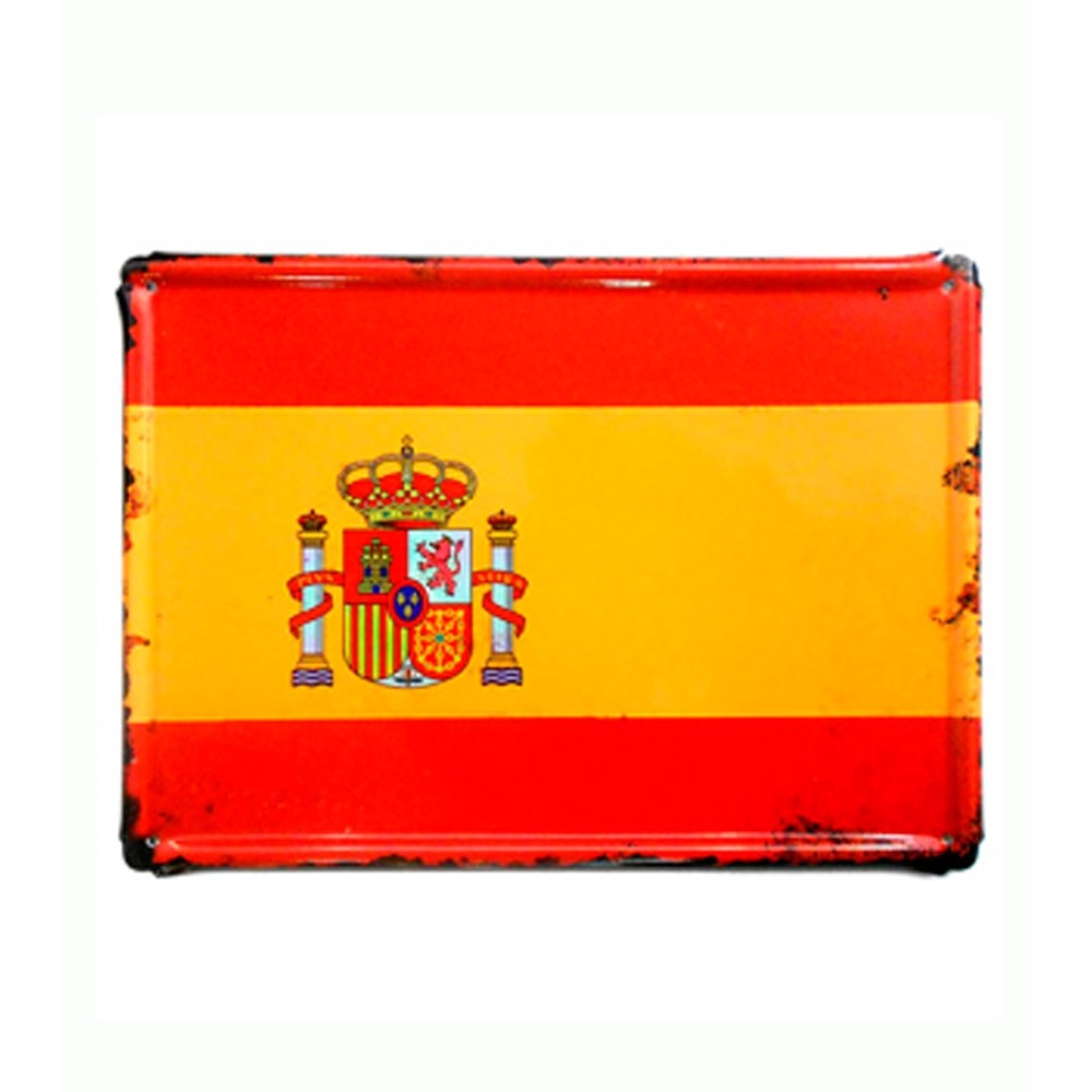 Placa metálica " Bandera de España"