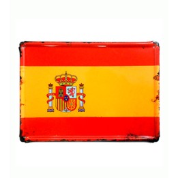 Placa metálica " Bandera de España"