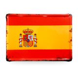 Plaque en métal drapeau de l'Espagne style vintage