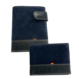 Spanish flag and irons" Suede wallet