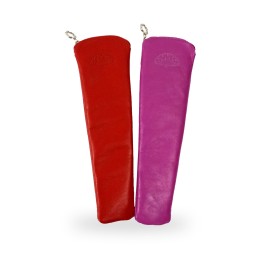 Leather hand fan case with zip – view 2