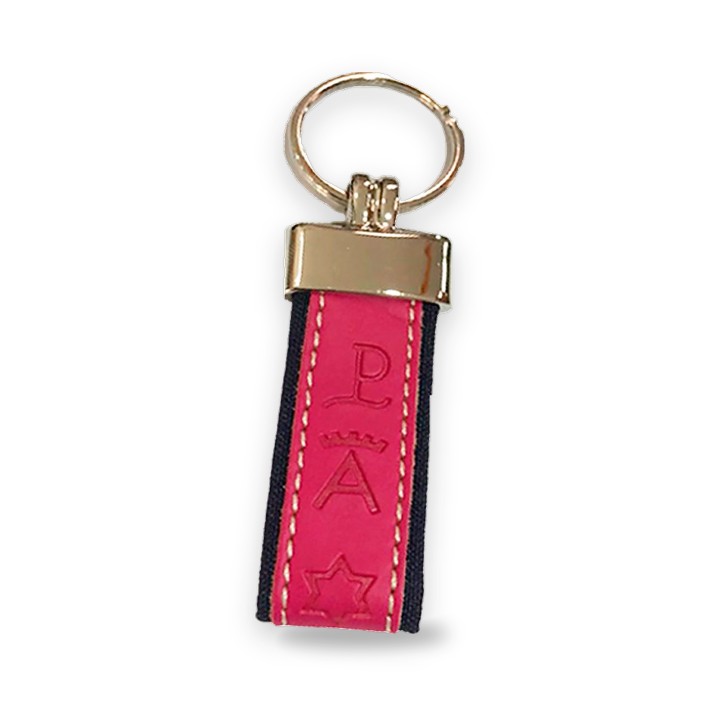 Leather keyring with bull ranch brands – view 4