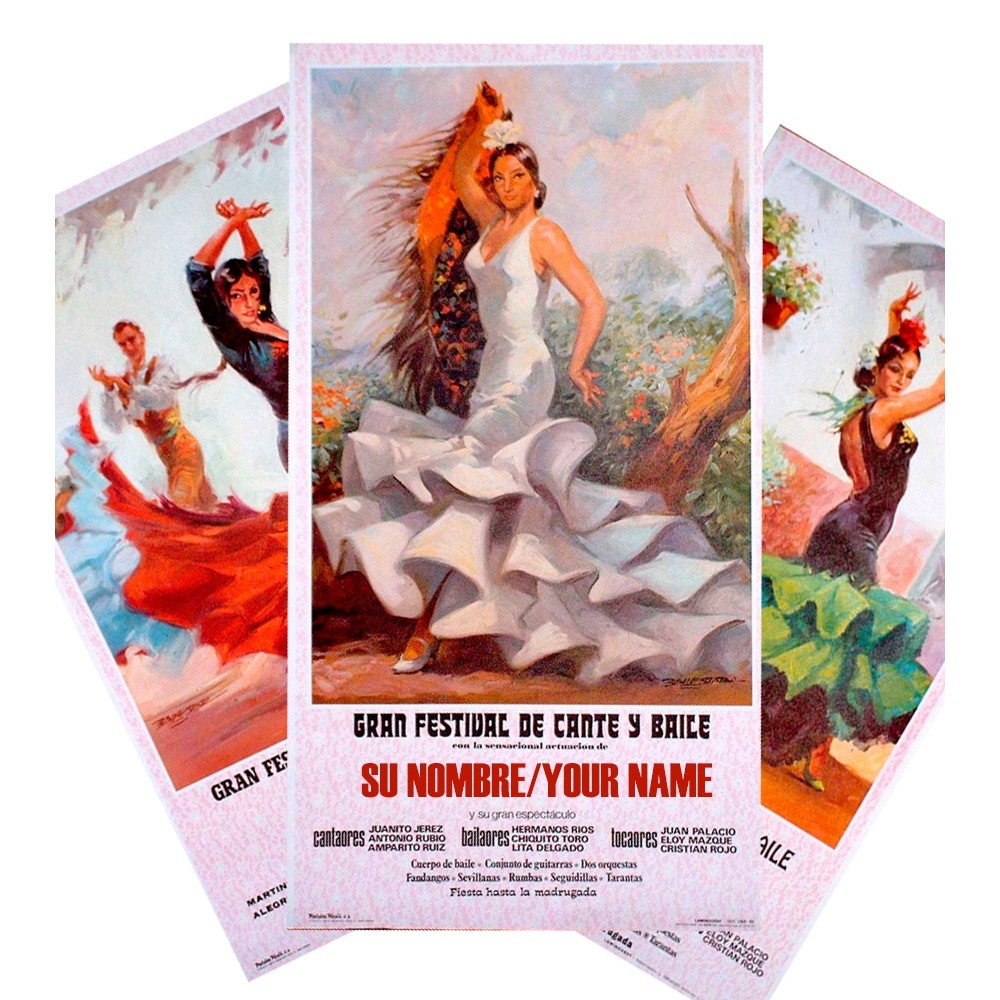 Affiche personnalisée flamenca