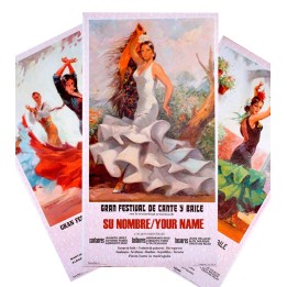 Cartel de flamenco personalizable