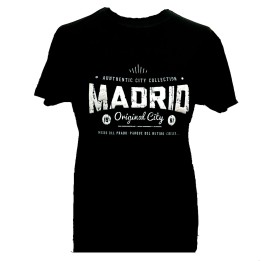 Schwarzes T-Shirt Madrid Original City für Erwachsene