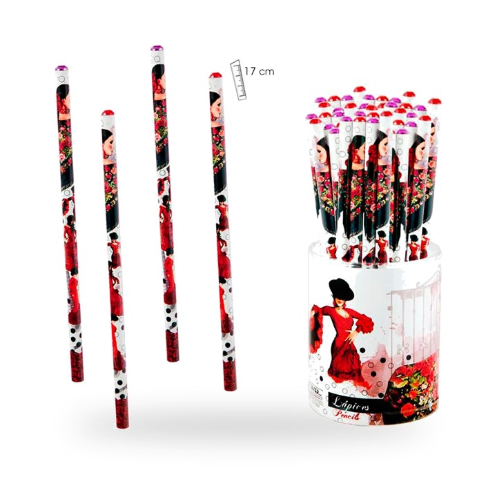 Matite della collezione Flamenco con cristalli di vari colori