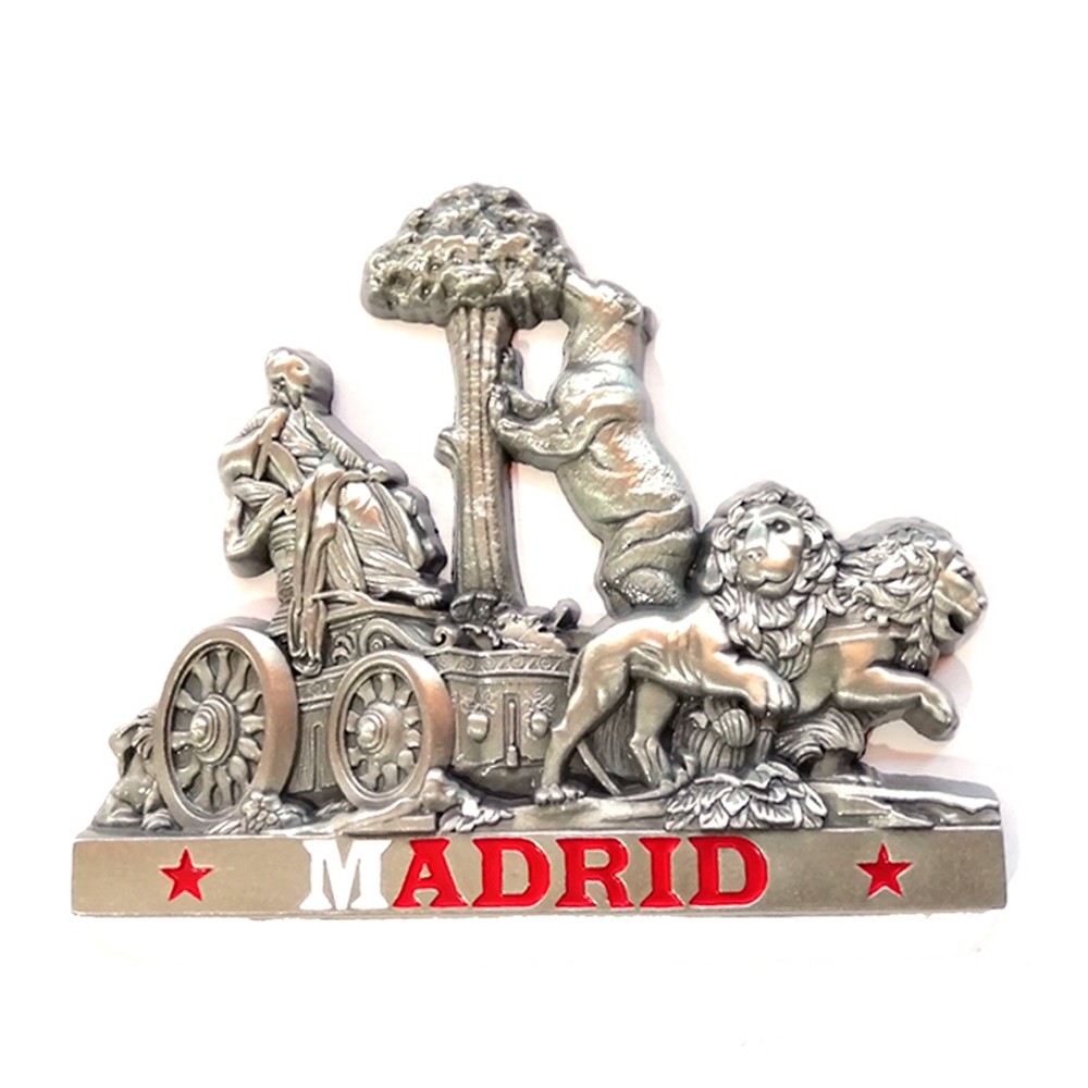 Imán de nevera metálico de "Madrid" modelo 2