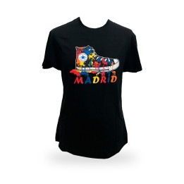 T-shirt nera Madrid Zapatilla per adulto