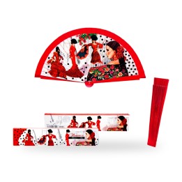 Fächer mit spanischer Flamencotänzerin in Geschenkbox