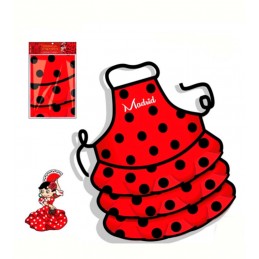 Delantal de cocina infantil vestido de flamenco