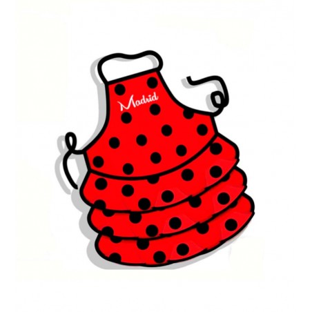 Delantal de cocina infantil vestido de flamenco