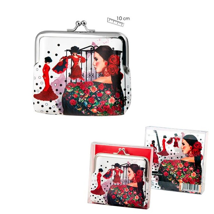 Portamonete da donna Flamenca con chiusura a clic in metallo – vista 2