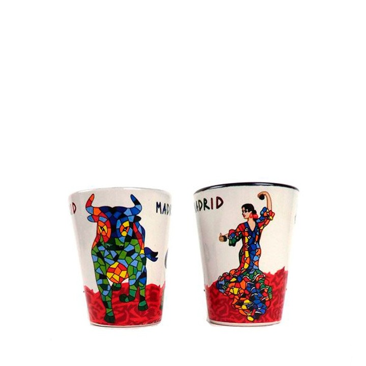 Bicchierino da shot Flamenca a mosaico in ceramica – vista 2