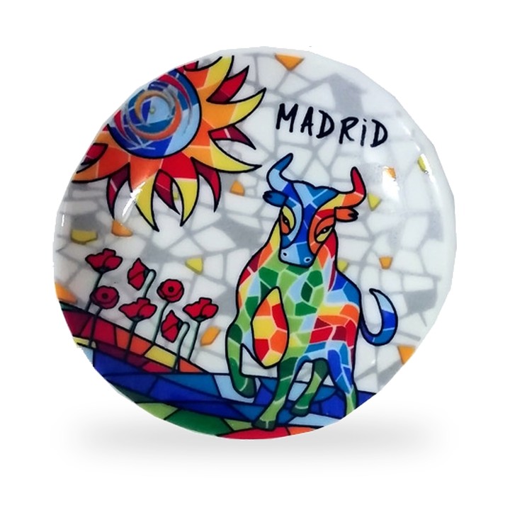 Kühlschrankmagnet Toro Mosaic, Modell rund