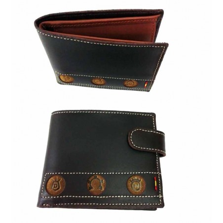 Leather wallet for men with Brave Bulls Livestock Irons