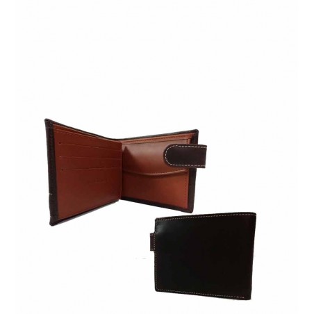 Leather wallet for men with Brave Bulls Livestock Irons