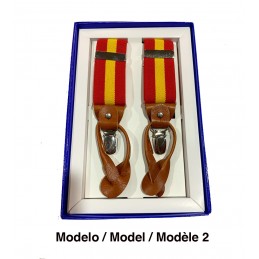 Pants suspender with Spanish flag