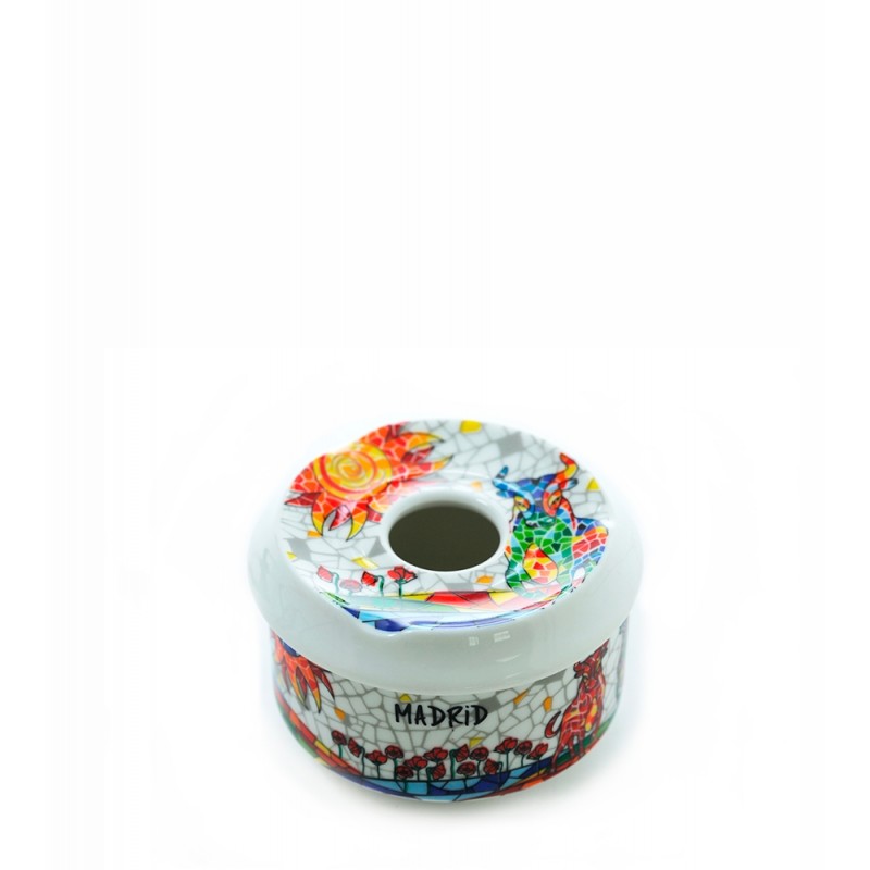Water ashtray "Bull & Sun mosaic" Trencadis Water ashtray "Bull & Sun mosaic" Trencadis