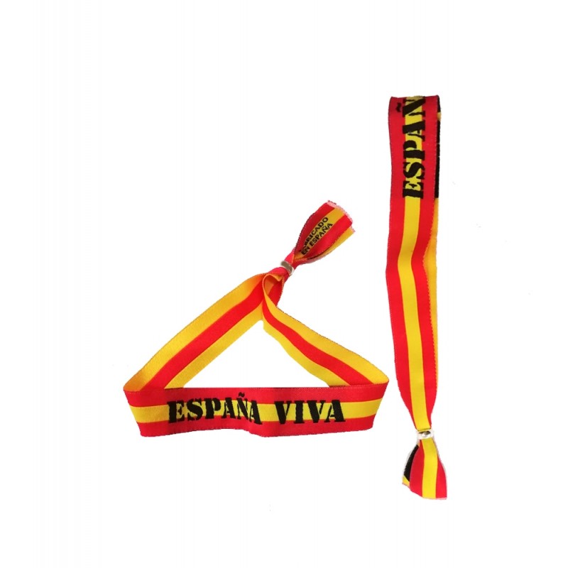 Pulseras de bandera de España, pulsera de tela España VIVA unisex