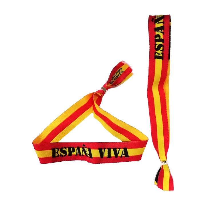 Braccialetto in tessuto España Viva con i colori della bandiera