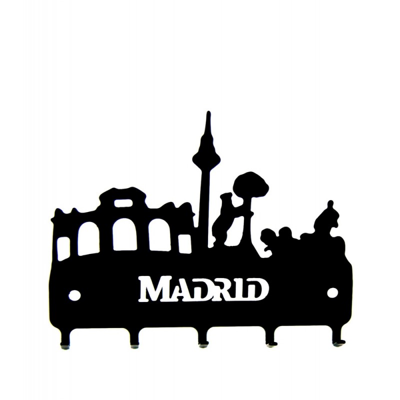Cuelga llaves de forja "Skyline Madrid"