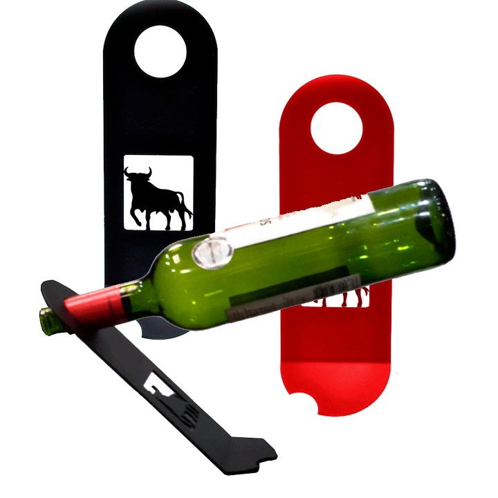 Balance-Flaschenhalter Toro de España aus Schmiedeeisen