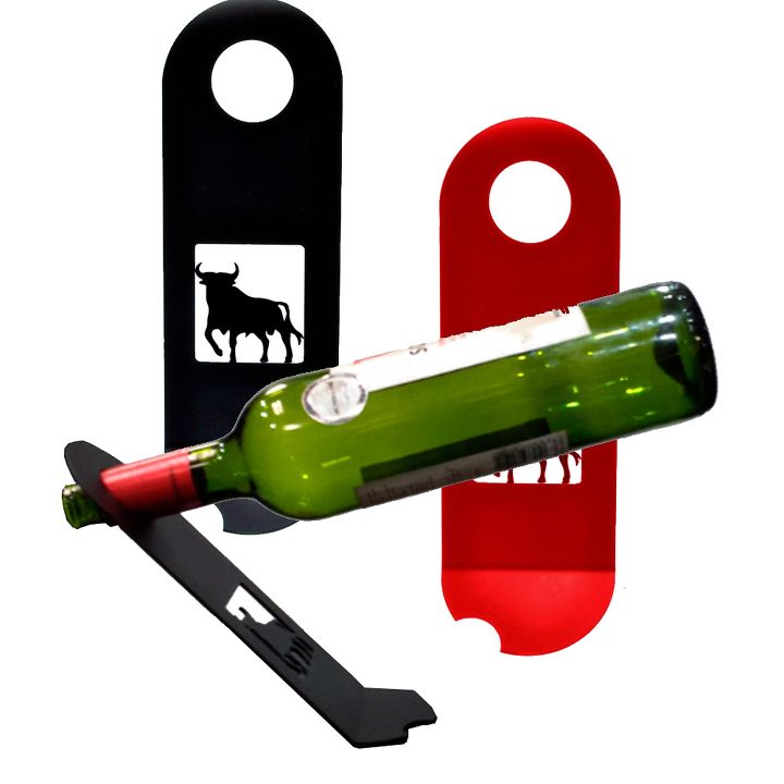 Porte-bouteille en équilibre Toro de España en fer forgé