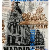 T-shirt blanc Gran Vía de Madrid – détail du motif