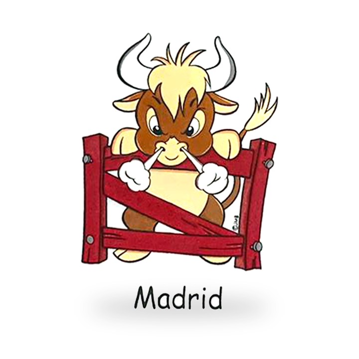 Weißes Kinder-T-Shirt mit wütendem Stier – Ansicht 2