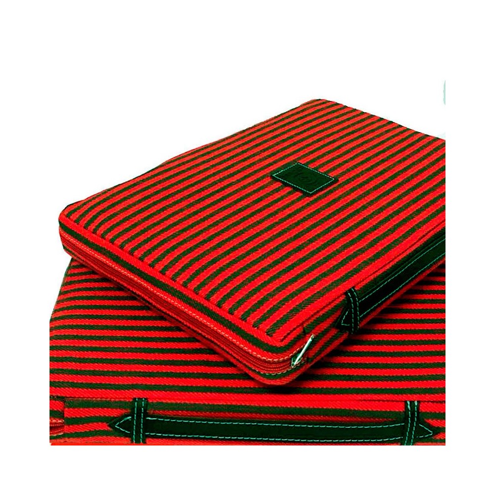 Coussin corrida rouge et vert