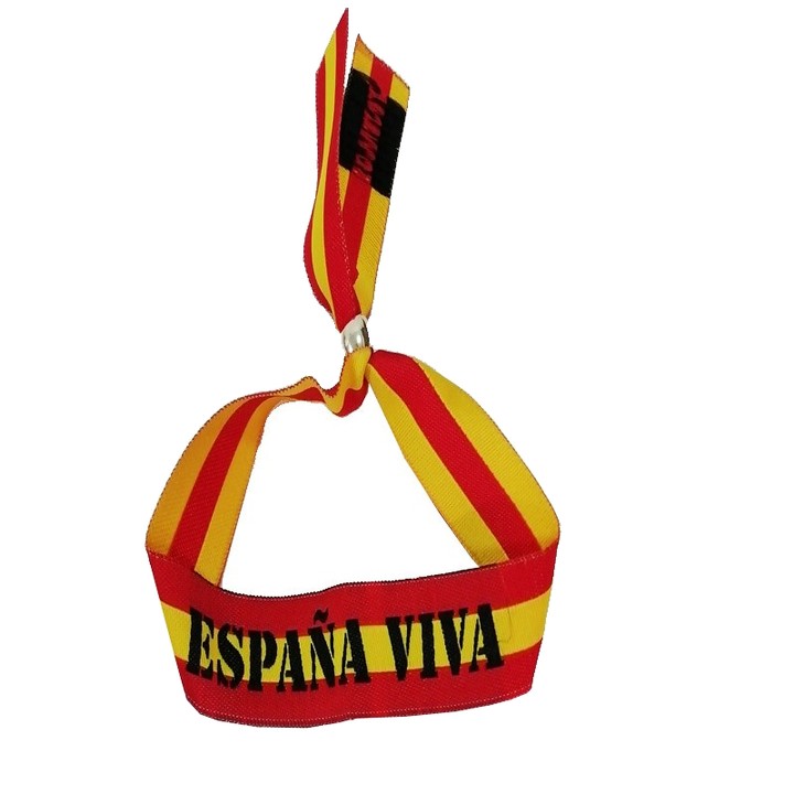 Stoffarmband España Viva in den Farben der spanischen Flagge – Ansicht 2