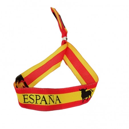 Bracelet "Drapeau d'Espagne et Taureau"