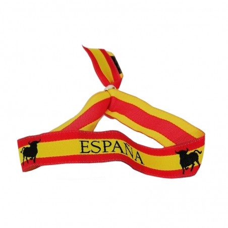 Bracelet "Drapeau d'Espagne et Taureau"
