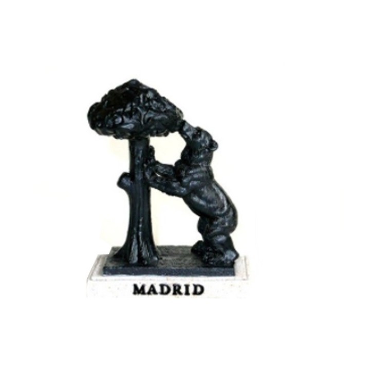 The Bear and the Strawberry Tree statue Madrid corporate gift polyresin figure on base 10 cm - ZiNGS
